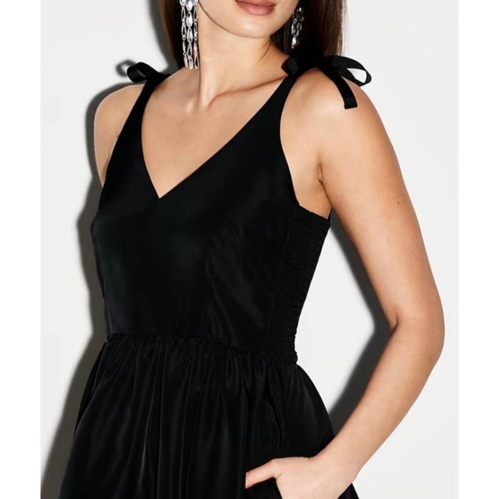 Old Navy The Occasion Black Taffeta Party Formal Fit & Flare Cami Mini Dress XL - Picture 4 of 13